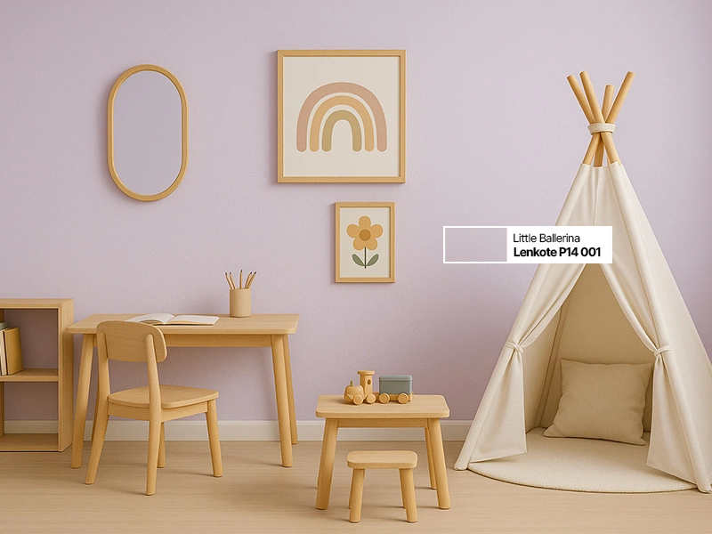 Warna cat kamar anak lavender pastel yang lembut